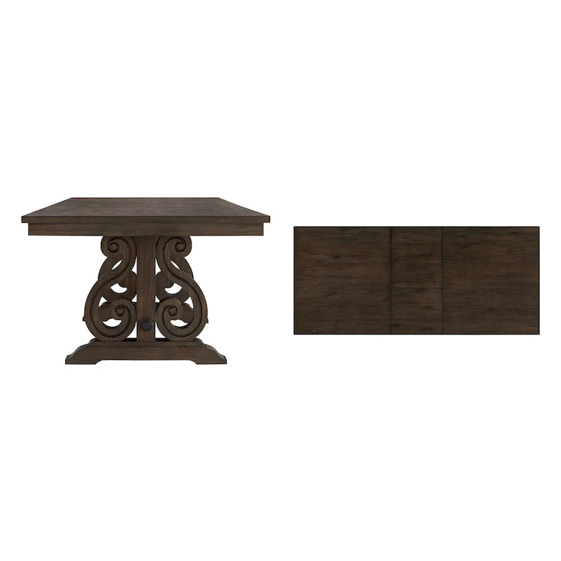 Vikos Wood Extendable Dining Table - Brown