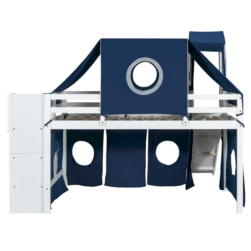 Loft Bed with Tent and Tower