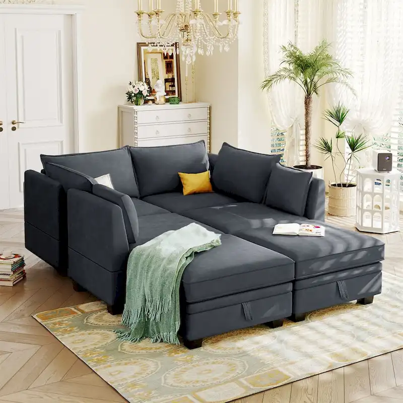 Merax Modern Large U-Shape Modular Sectional Sofa