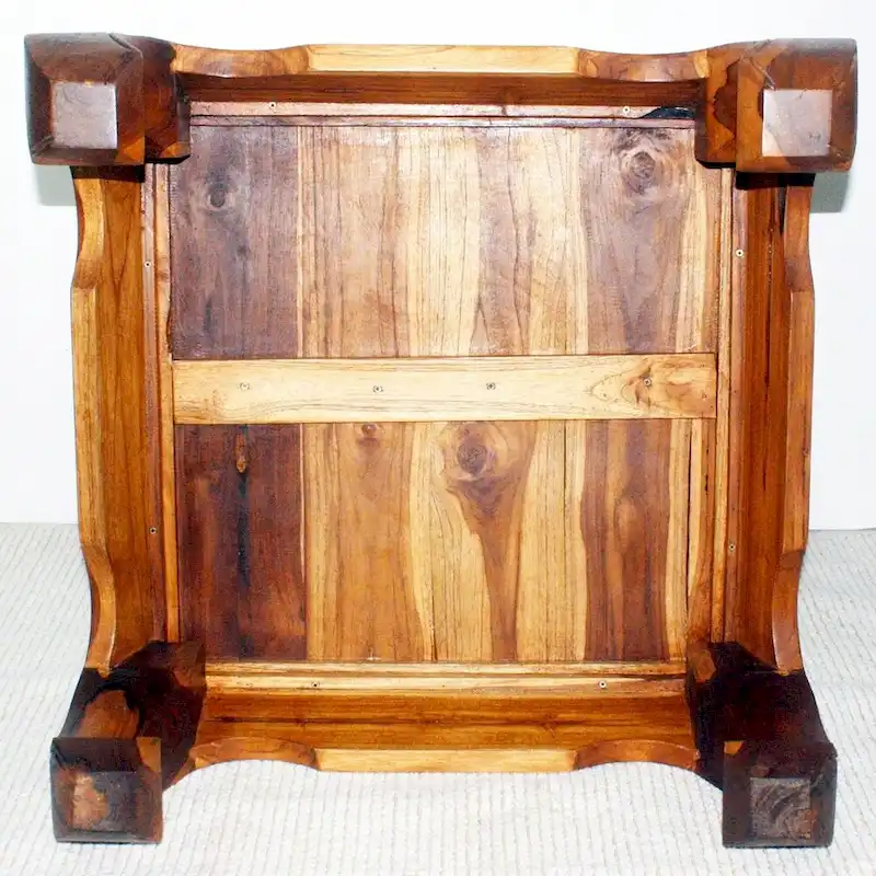 Haussmann Teak Thai Opium Table 29 x 29 x 16 inch High Oak Oil - 29 x 29 x 16