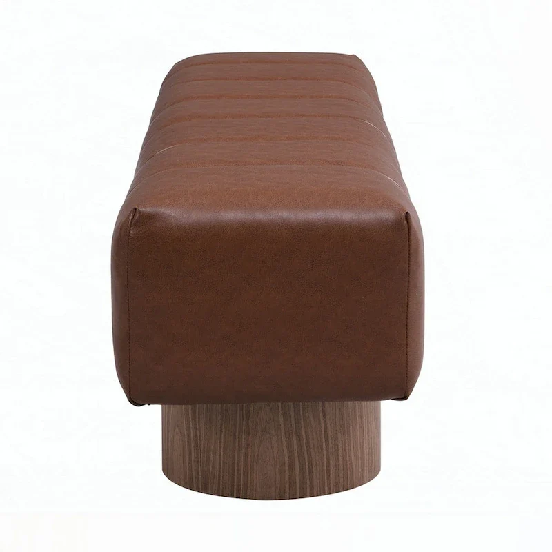 No-Assembly End of Bed Entryway Bench Ottoman