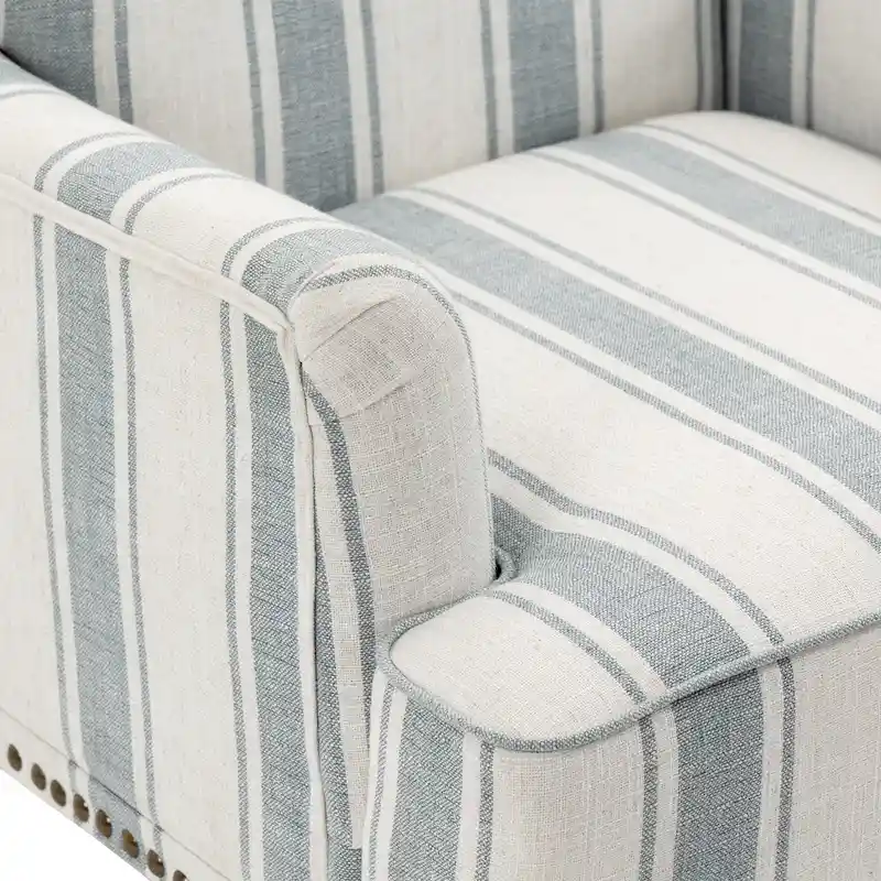 Modern Striped Accent Chairs with Arms