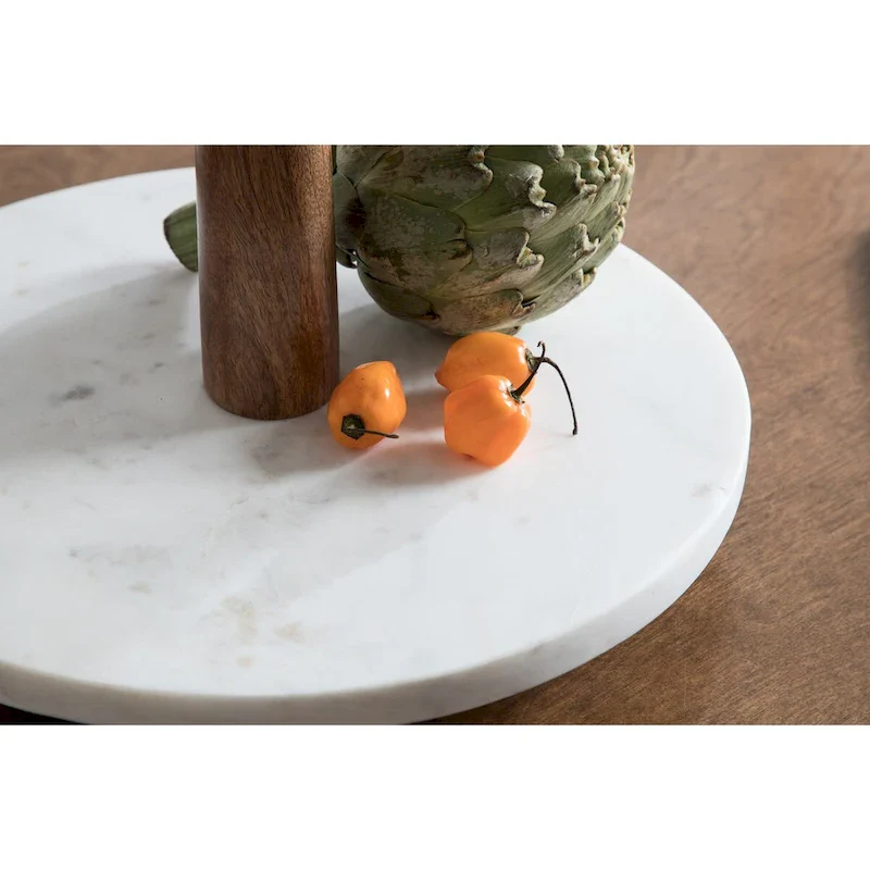 Kate and Laurel Praxis Wood Tiered Tray