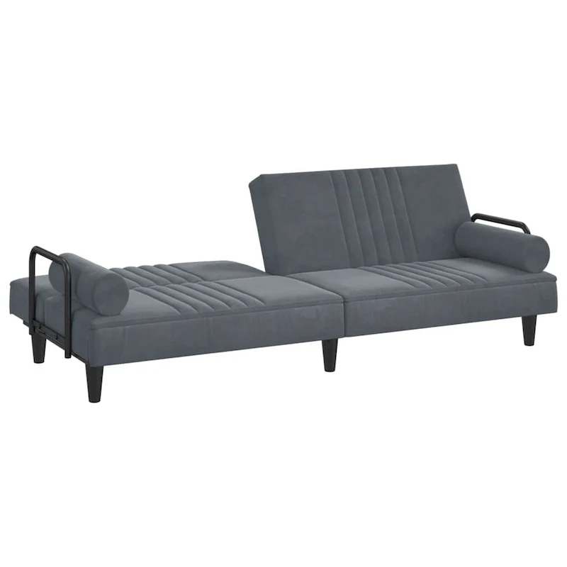 vidaXL Sofa Bed with Armrests Couch Recliner Loveseat Folding Daybed Velvet - 80.7 x 35 x 27.6