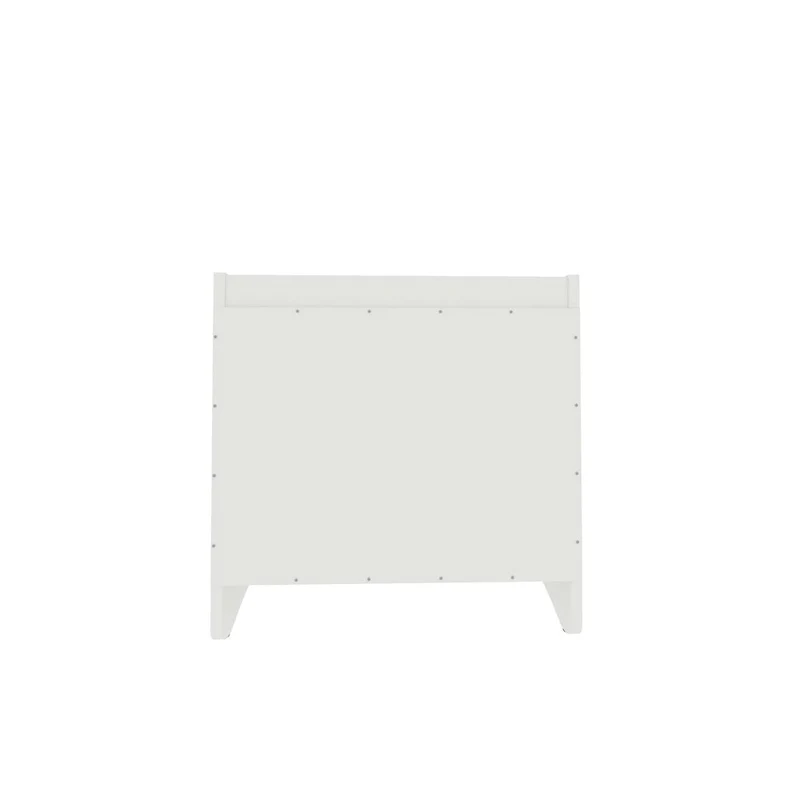 Mid-Century Modern 2-Drawer Nightstand, MDF, Curved Legs, 19.68