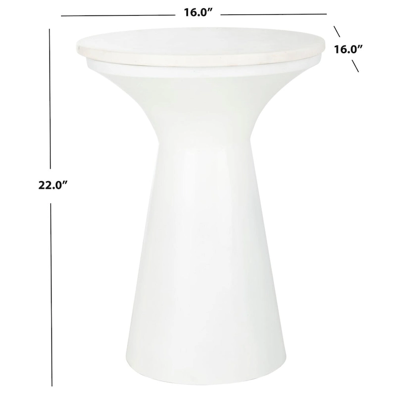 SAFAVIEH Nevada Pedestal End Table - 16  x 16  x 22  - 16Wx16Dx22H
