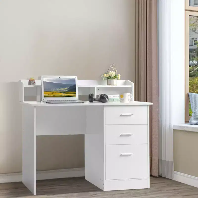 43.31 inch W Rectangle Computer Desk with Hutch