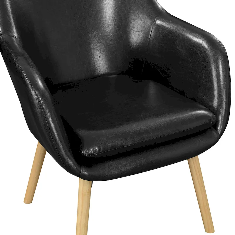 Convenience Concepts Take a Seat Charlotte Wingback Upholstered Accent Armchair