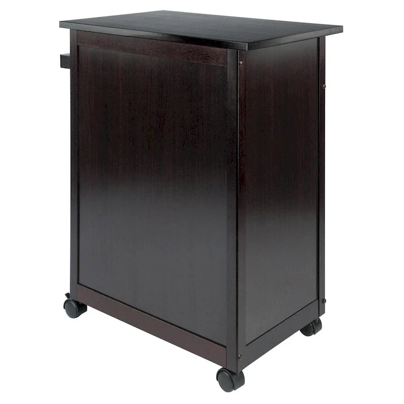 Savannah Utility Kitchen Cart, Espresso - 26.89 x 17.72 x 34.02 inches