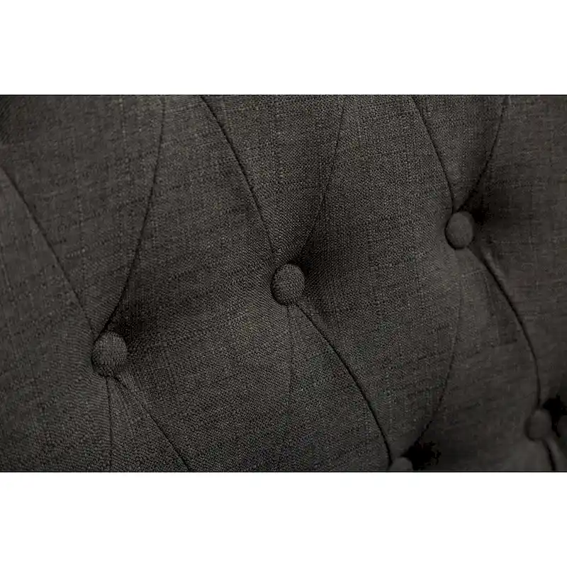 Roundhill Furniture Siena Counter Height Button Tufted Back Solid Wood Stools, Set of 2