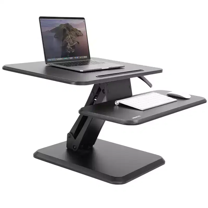 Height Adjustable Standing Desk Converter, 25 Wide Desktop, Sit-Stand Converting Desks with Gas Spring for Home & Office
