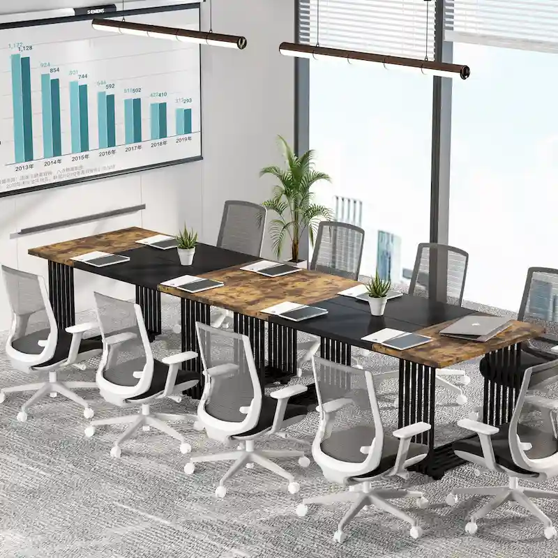 70.9  Modern Office Desk, Wood Computer Desk Large Executive Desk