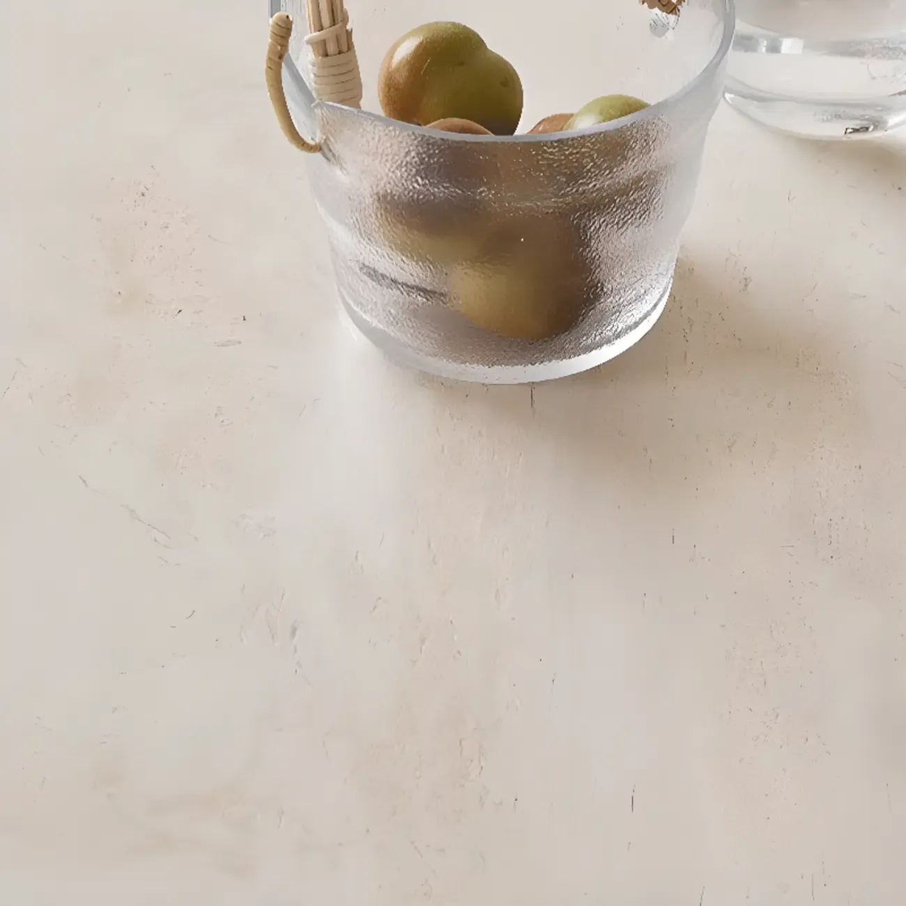 Modern Travertine White Round Coffee Table with Unique Base