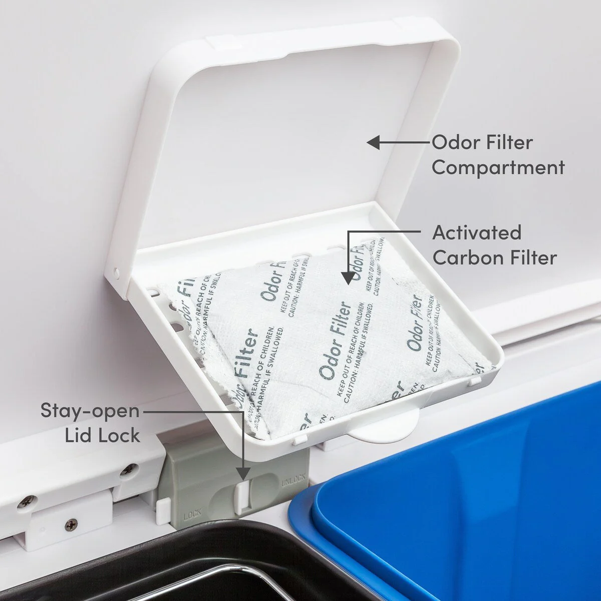 Qualiazero 16 Gal (8 Gal dual unit) Rectangular Recycle Step Can - Stainless Steel