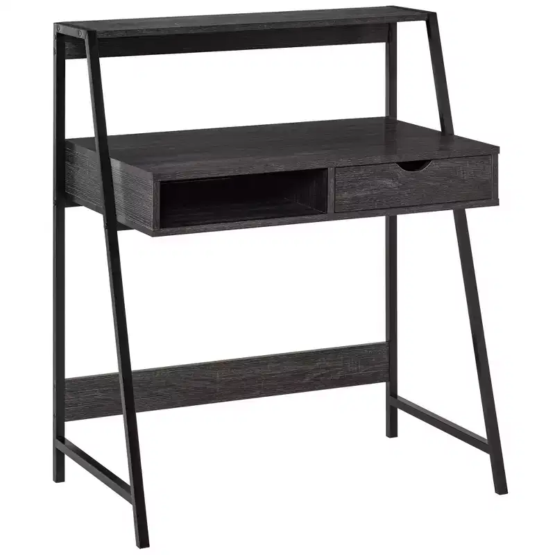 HOMCOM Home Office desk, Computer Desk for Small Spaces, Writing Table with Drawer and Storage Shelves