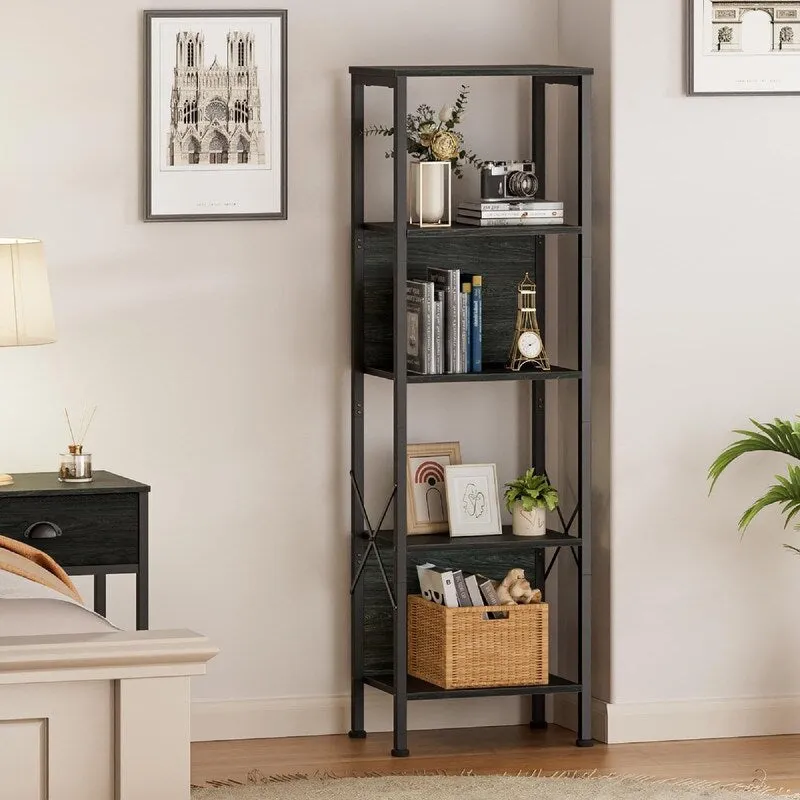 5 Tier Tall Bookshelf - 14.9D x 10.6W x 55.1H