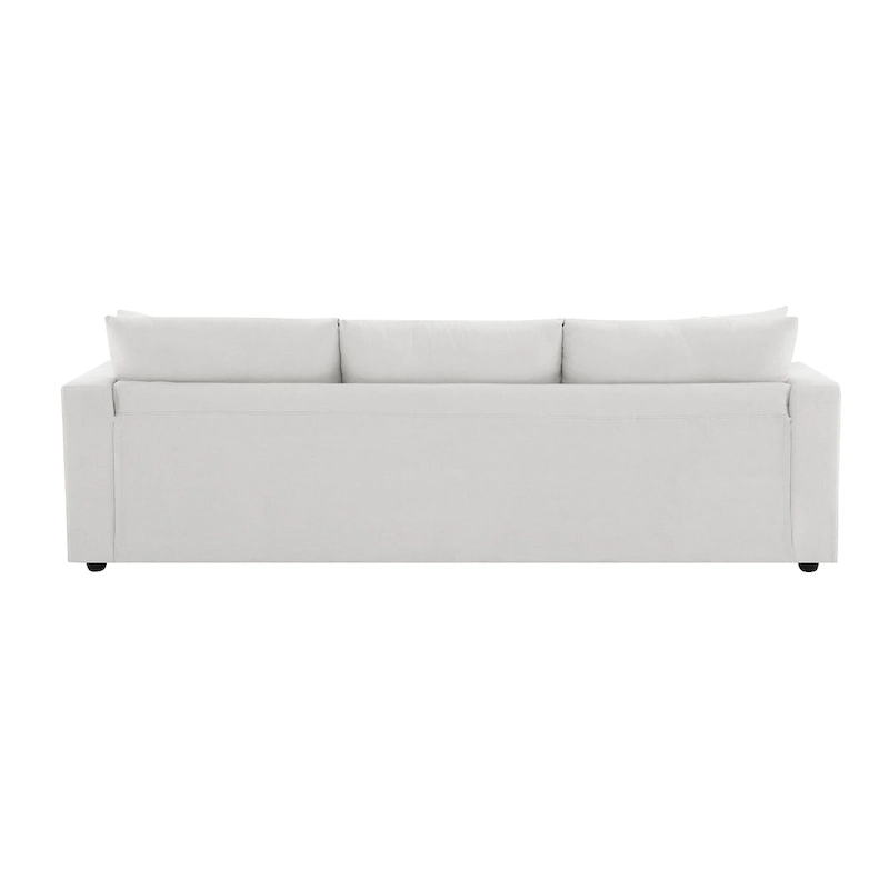 101 L-Shaped Cloud Sectional Sofa with Ottoman & Pocket Springs