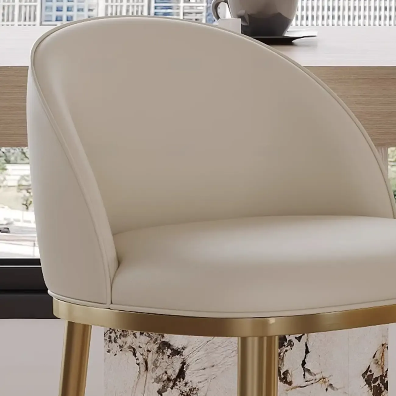Mid Century Modern Leather Bar Stools Counter Height