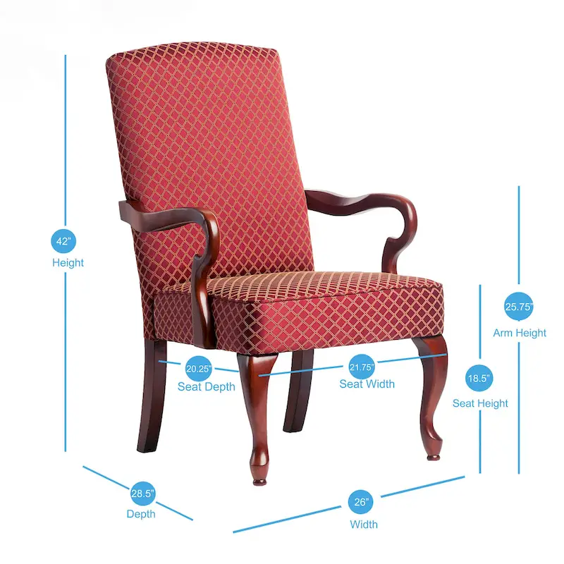 Copper Grove Casalis Cherry Finish Gooseneck Accent Chair