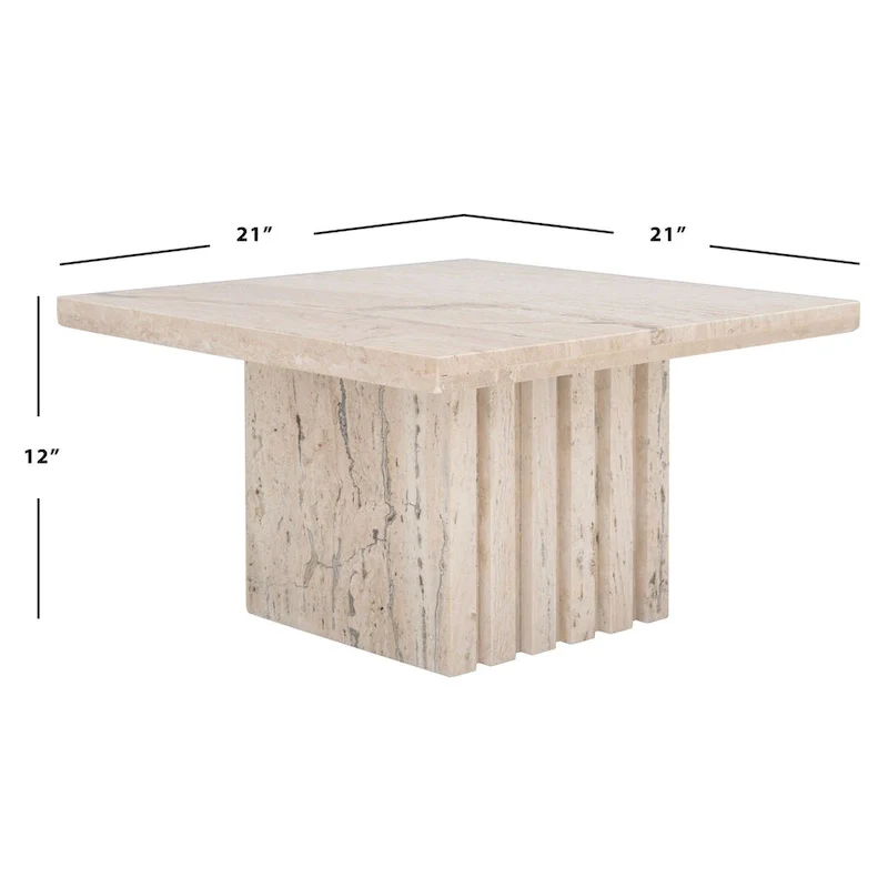Square Marble Accent Table — 21