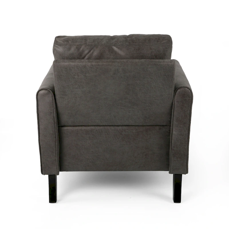 Modern 31 Microfiber Club Chair with Tapered Legs and Thick Seat Cushions