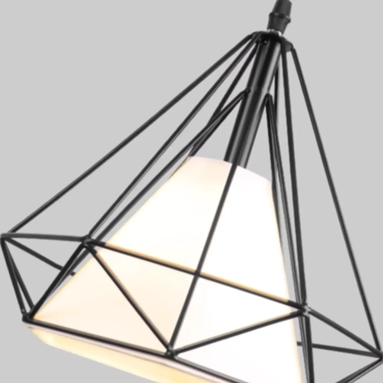 3-Light Geometric Metal Black Islands Pendant Light