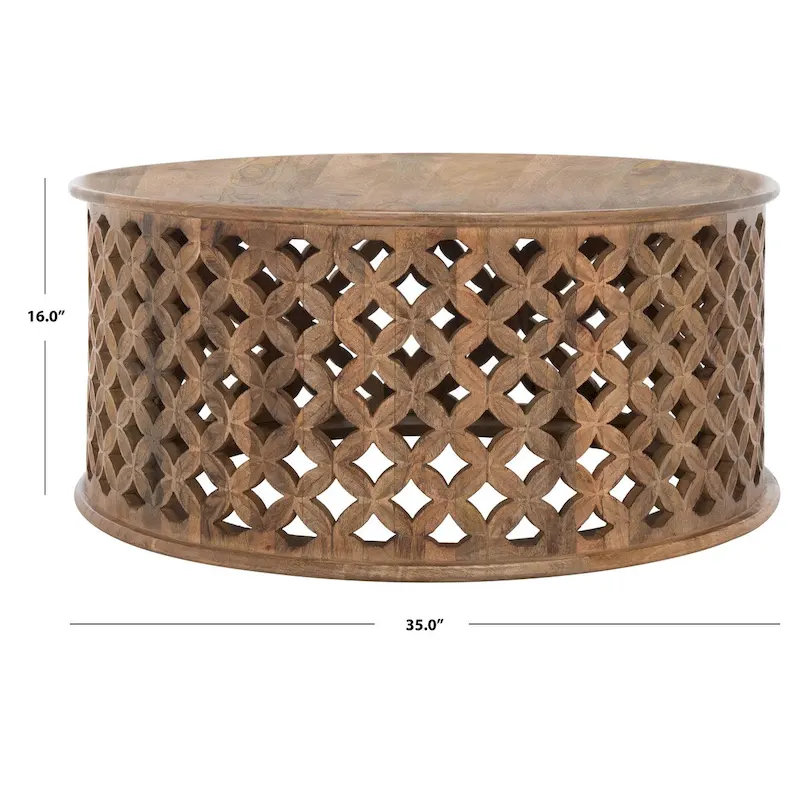 SAFAVIEH Antkea Round Coffee Table - 35 L x 35 D x 16 H - 35Wx35Dx16H