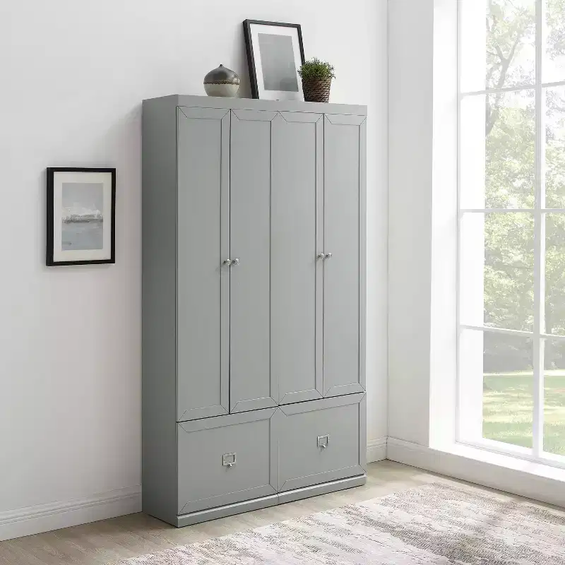 2pc Harper Entryway Set with 2 Pantry Closets Gray - Crosley