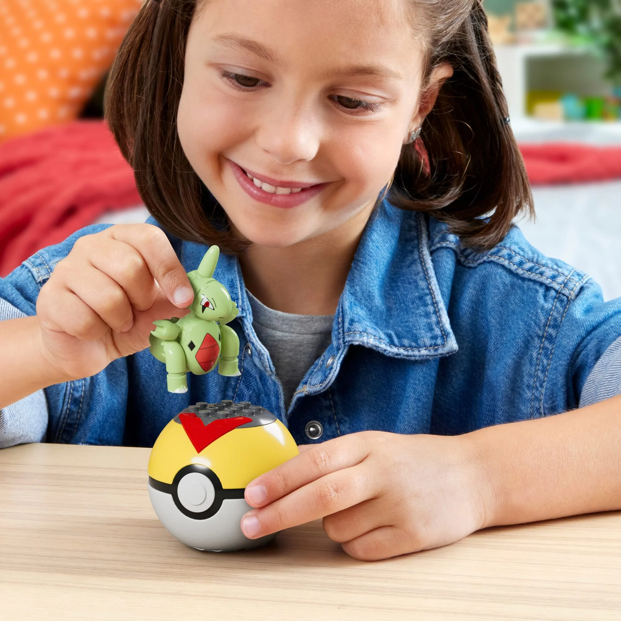 MEGA Pokémon Juguete de Construcción Pokébola Coleccionable Larvitar