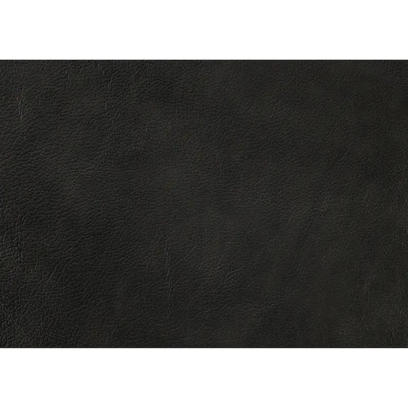 60 Inch Loveseat, Gray Top Grain and Faux Leather, Solid Wood