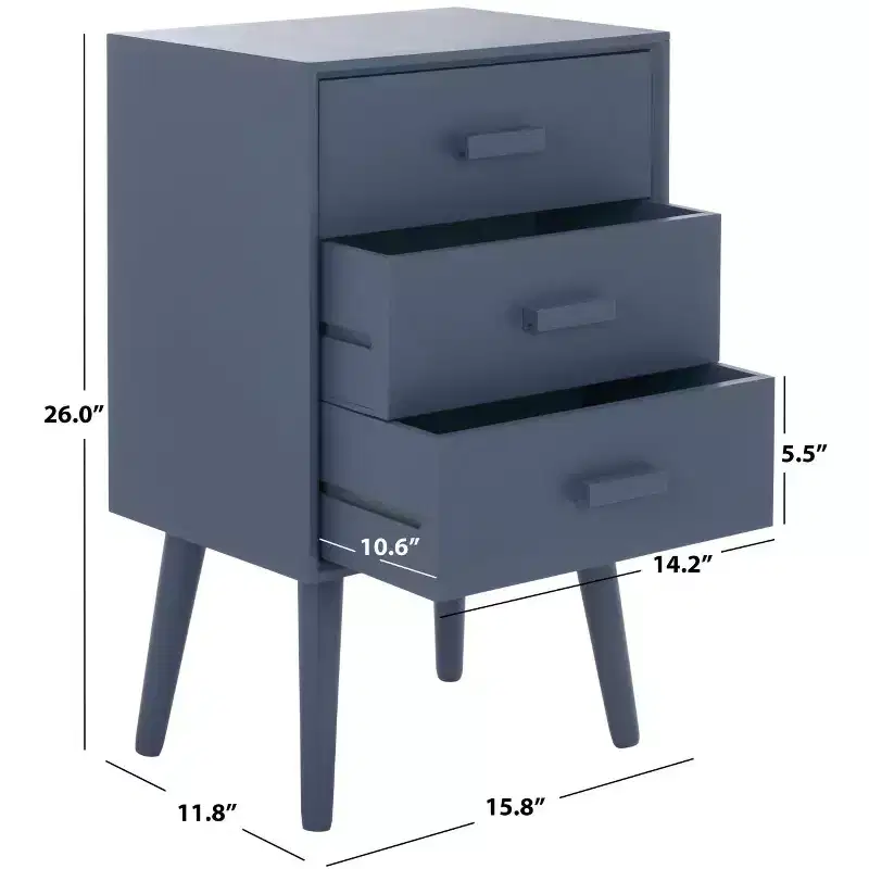 Pomona 3 Drawer Accent Table - CHS5700 - Safavieh