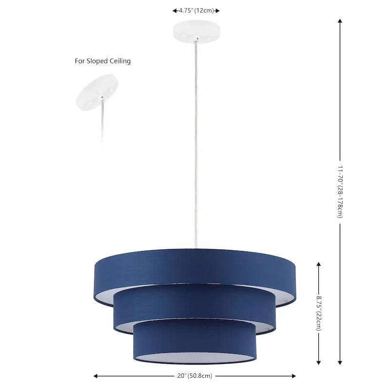SAFAVIEH Lighting Matthissa Extendable Pendant - 20 In. W x 20 In. D x 25873 In. H - 20Wx20Dx70H