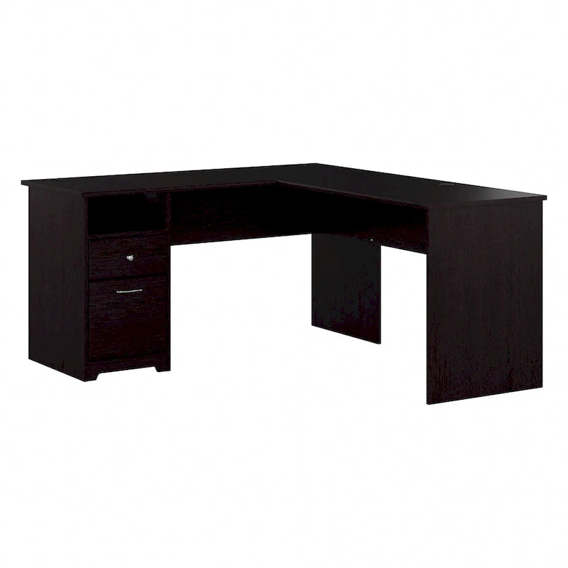 Cabot 60W L-Desk with Hutch and Drawers by Bush Furniture