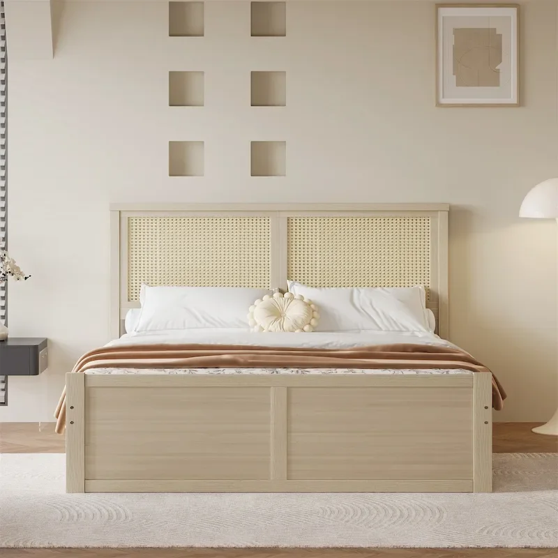 Full Size Wood Storage Platform Bed