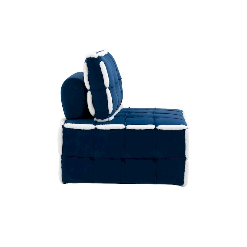 Upholstered Deep Seat Armless Chair Accent Single Lazy Sofa Lounge