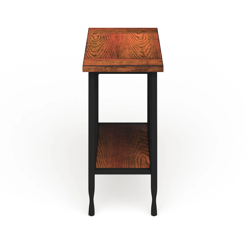 Carbon Loft Peter Matte Black Slatted Narrow Chairside Table