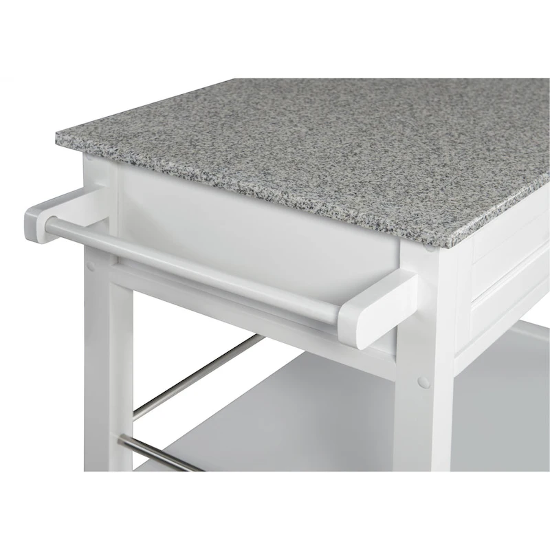 Barbara Rolling Mobile Kitchen Cart with Granite Top
