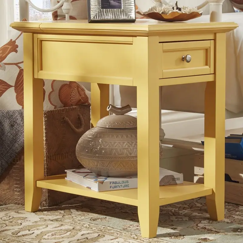 Zayden 1-drawer Side Table with Charging Station by iNSPIRE Q Bold