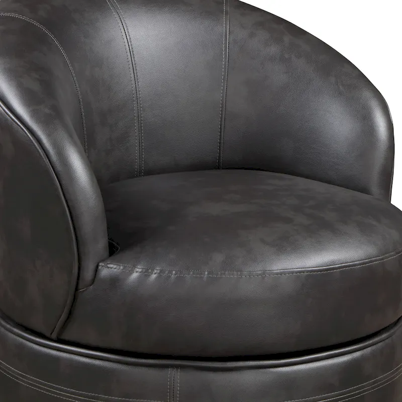 Steve Silver Stella Faux Leather Swivel Accent Chair