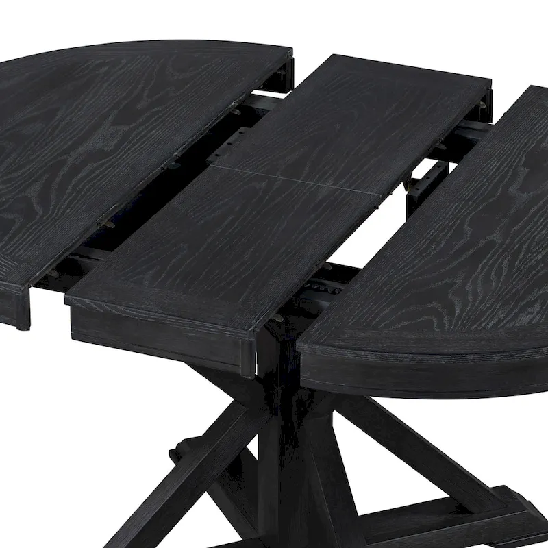 54 Farmhouse Oval Extendable Dining Table - N/A