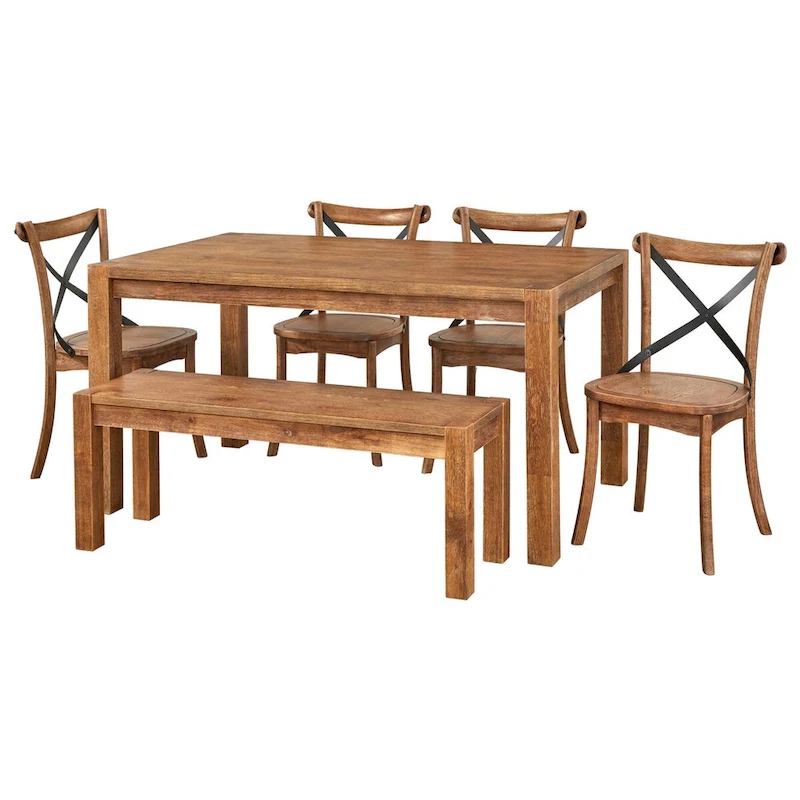 Simple Living Dominique 6-piece Dining Set with Bench