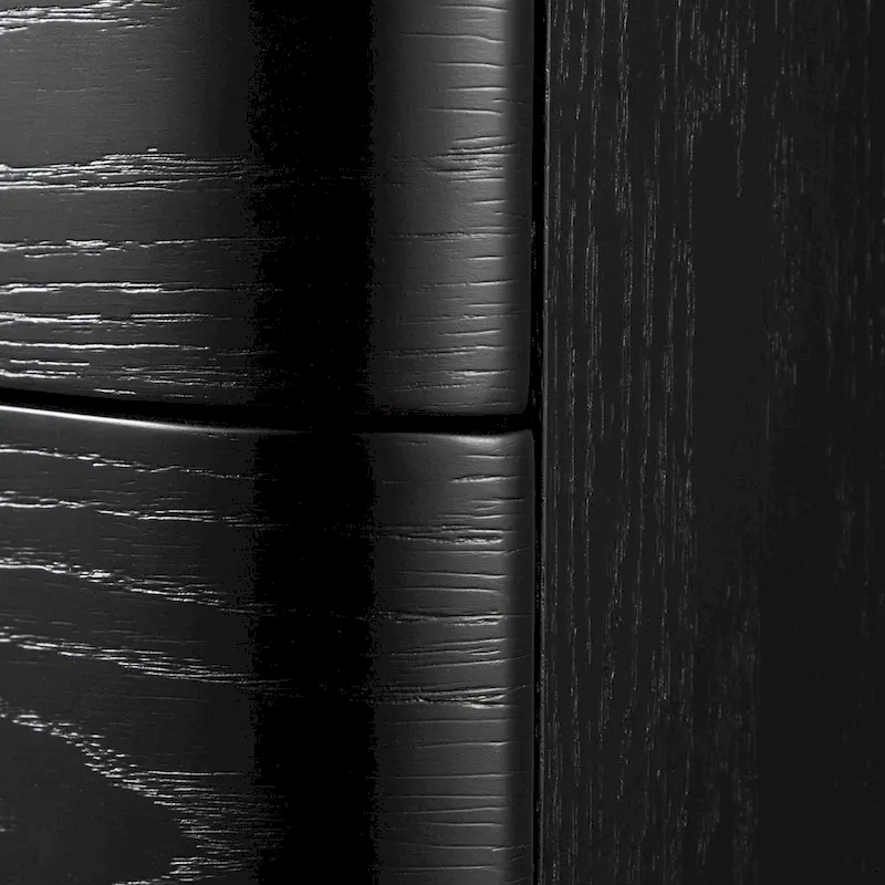 Solid Wood 3-Drawer Nightstand