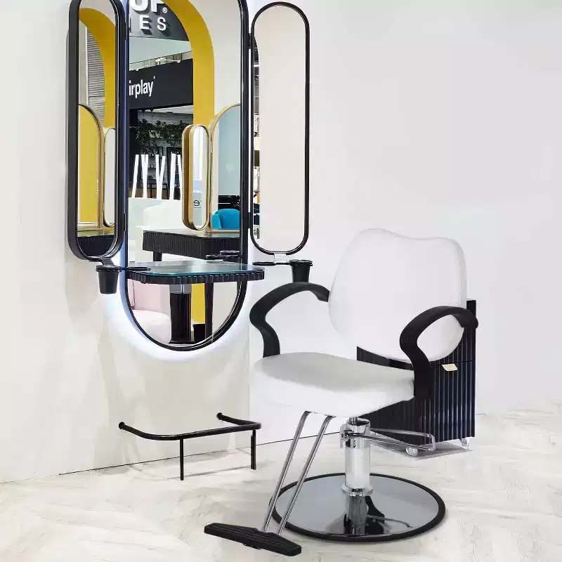 BestMassage Barber Chair Hair Salon Chair with Hydraulic Pump 360 Degrees Swivel