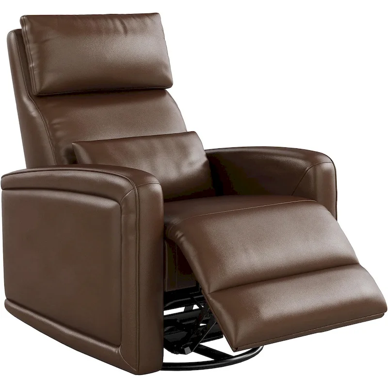 Manual Reclinder, 360 Swivel Rocking Glider Reclinder Chair with Ergonomic Backrest