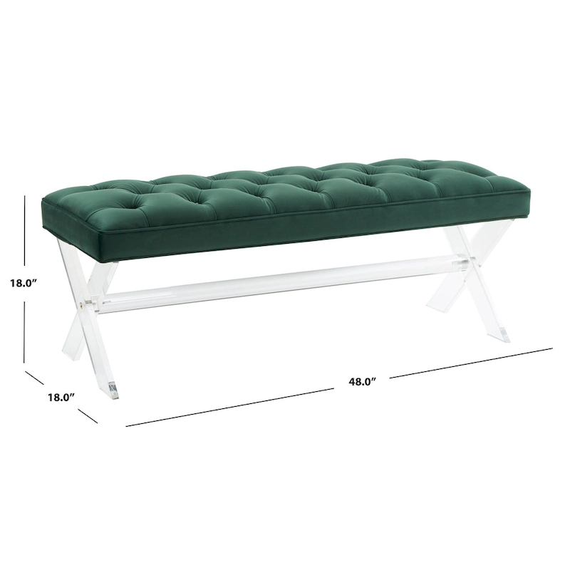 SAFAVIEH Couture Ketevan Tufted Acrylic Bench - 48