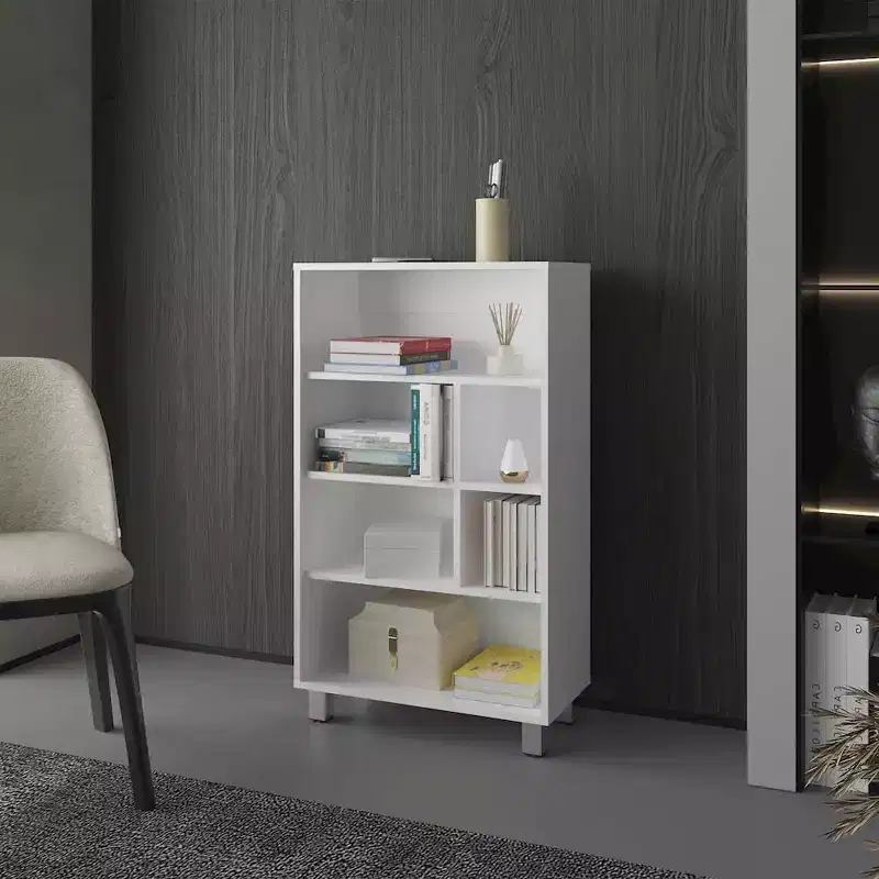 FM Furniture,Charco Bookcase in Melamine with Six Shelves