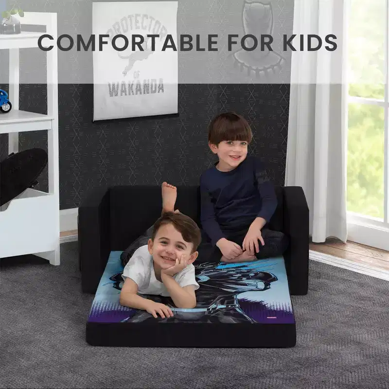 Delta Children Black Panther Cozee Flip-Out Sofa to Lounger