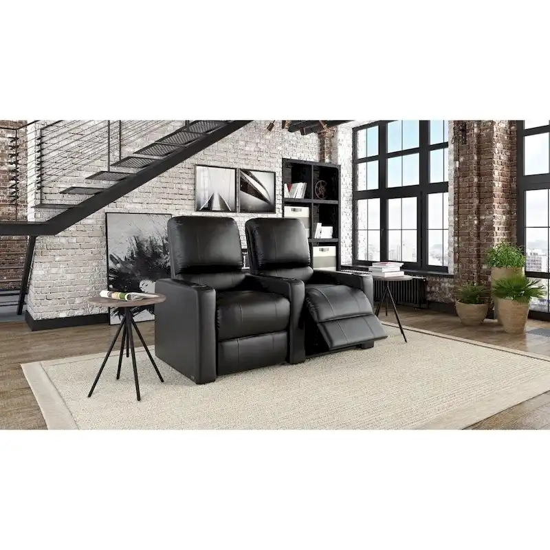 Octane Charger XS300 Manual Leather Home Theater Seating (Row of 2)