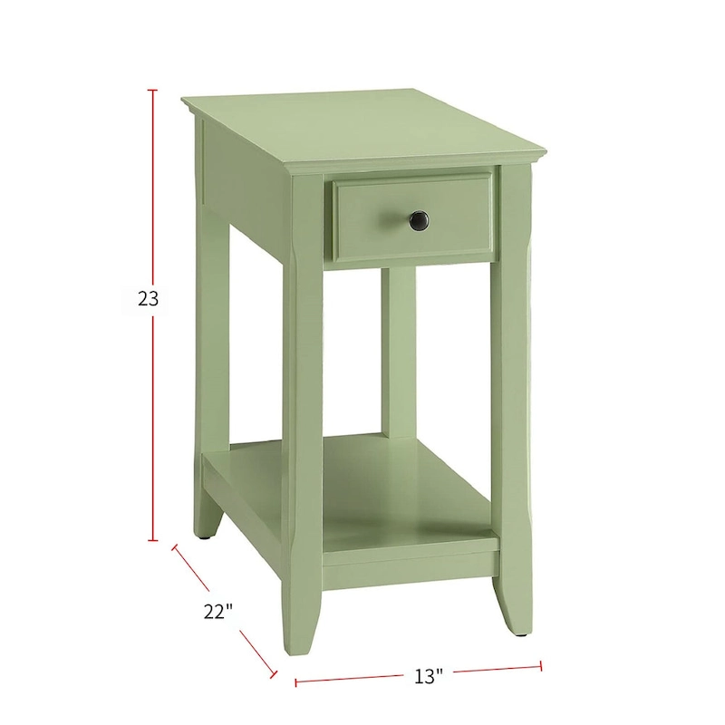 Wooden Side Table with 1 Drawer