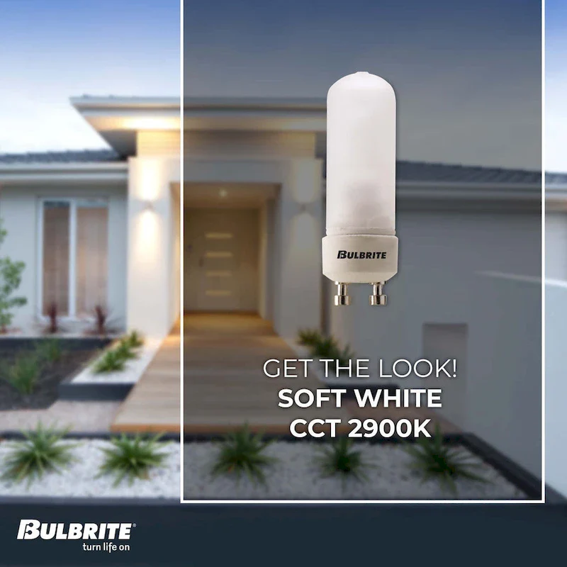 Bulbrite Pack of (5) Dimmable DJD Double Envelope Halogen Mini Light Bulbs with Twist and Lock Bi-Pin (GU10) Base